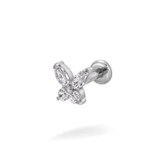 Titanium Crystal Butterfly - Earrings - Lulu Ave Body Jewelery