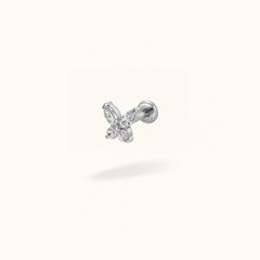 Titanium Crystal Butterfly - Earrings - Lulu Ave Body Jewelery