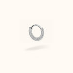 Titanium Crystal Double Front Hinged Ring - Hinged Ring - Lulu Ave Body Jewelery
