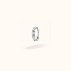 Titanium Crystal Double Hinged Ring - Hinged Ring - Lulu Ave Body Jewelery