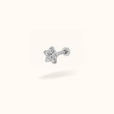 Titanium Crystal Flower - Earrings - Lulu Ave Body Jewelery