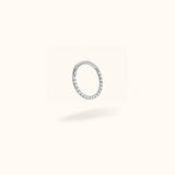 Titanium Crystal Front Hinged Ring - Hinged Ring - Lulu Ave Body Jewelery