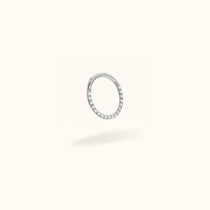 Titanium Crystal Front Hinged Ring - Hinged Ring - Lulu Ave Body Jewelery