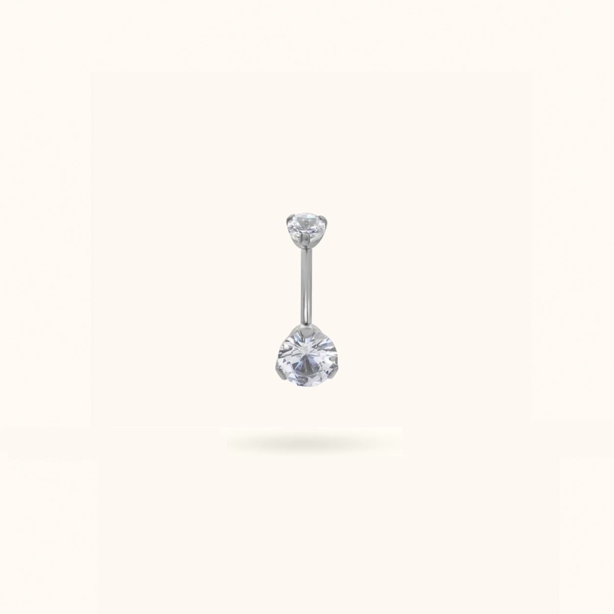 Titanium Crystal Large Navel Barbell - Belly Rings - Lulu Ave Body Jewelery