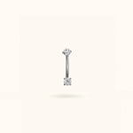 Titanium Crystal Rook Barbell - Belly Rings - Lulu Ave Body Jewelery