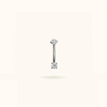 Titanium Crystal Rook Barbell - Belly Rings - Lulu Ave Body Jewelry