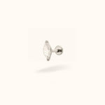 Titanium Crystal Single Marquise - Threadless - Lulu Ave Body Jewelery