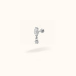Titanium Crystal Single Marquise Dangle - Earrings - Lulu Ave Body Jewelery