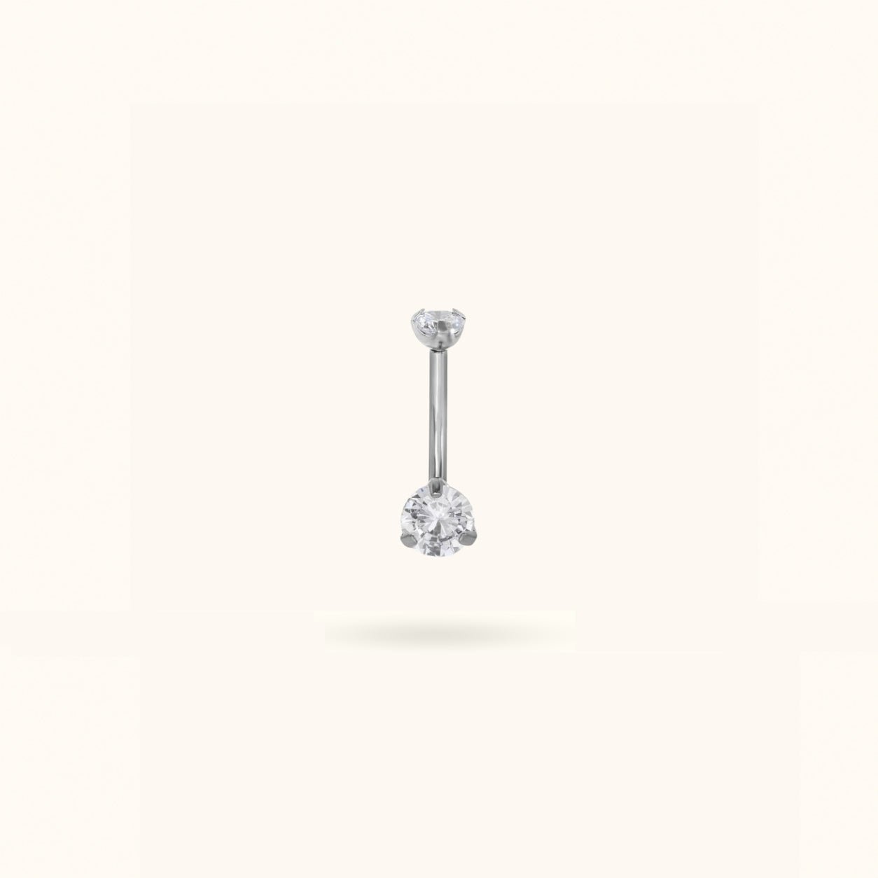 Titanium Crystal Small Navel Barbell - Belly Rings - Lulu Ave Body Jewelery