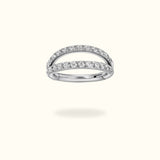 Titanium Crystal Stacked Hinge Ring - Hinged Ring - Lulu Ave Body Jewelery