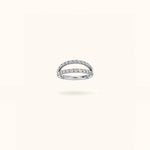 Titanium Crystal Stacked Hinged Ring - Hinged Ring - Lulu Ave Body Jewelery