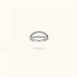 Titanium Crystal Stacked Hinged Ring - Hinged Ring - Lulu Ave Body Jewelery