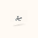 Titanium Crystal Trinity - Threadless - Lulu Ave Body Jewelery