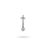 Titanium Crystal Trinity Curve Rook Barbell - Rook - Lulu Ave Body Jewelery
