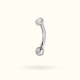 Titanium Opal Bezel Rook Barbell - Rook - Lulu Ave Body Jewelery