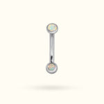 Titanium Opal Bezel Rook Barbell - Rook - Lulu Ave Body Jewelery