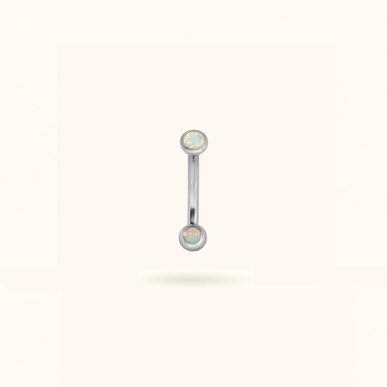 Titanium Opal Bezel Rook Barbell - Rook - Lulu Ave Body Jewelery