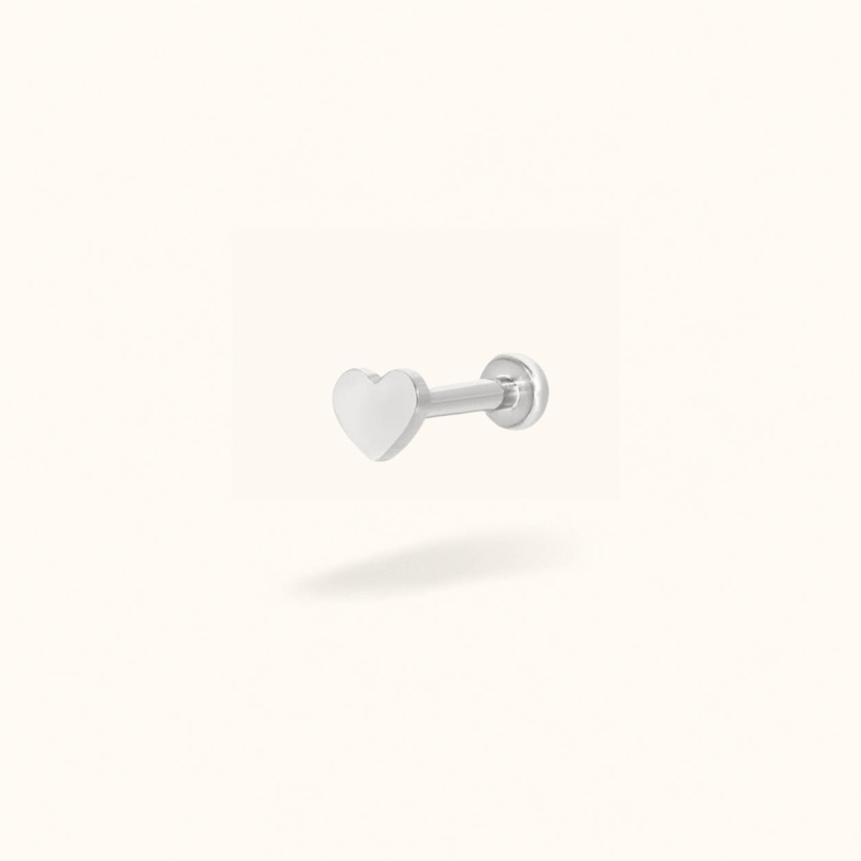 Titanium Plain Heart - Threadless - Lulu Ave Body Jewelery