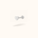 Titanium Plain Heart - Threadless - Lulu Ave Body Jewelery
