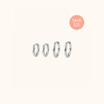Titanium Plain Huggies Set - Earrings - Lulu Ave Body Jewelery