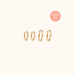 Titanium Plain Huggies Set - Earrings - Lulu Ave Body Jewelry