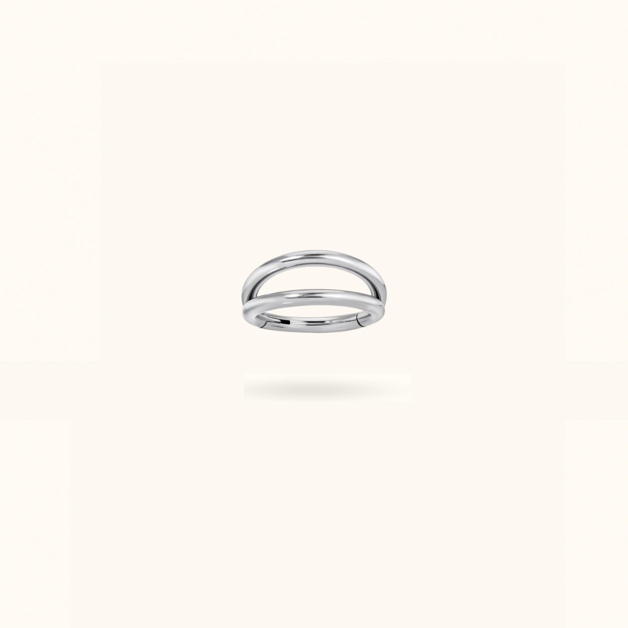 Titanium Plain Stacked Hinged Ring - Lulu Ave Body Jewelery