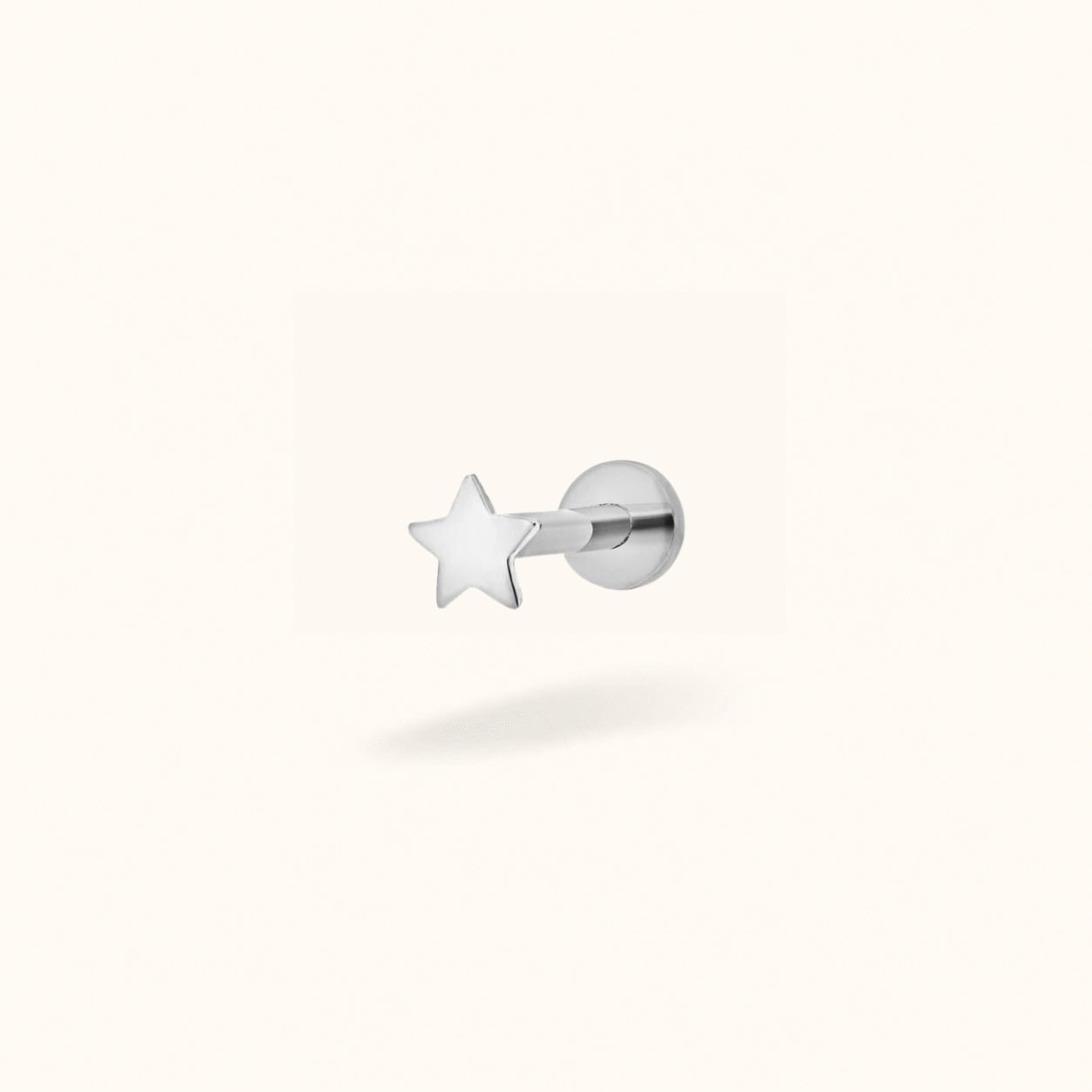 Titanium Plain Star - Threadless - Lulu Ave Body Jewelery