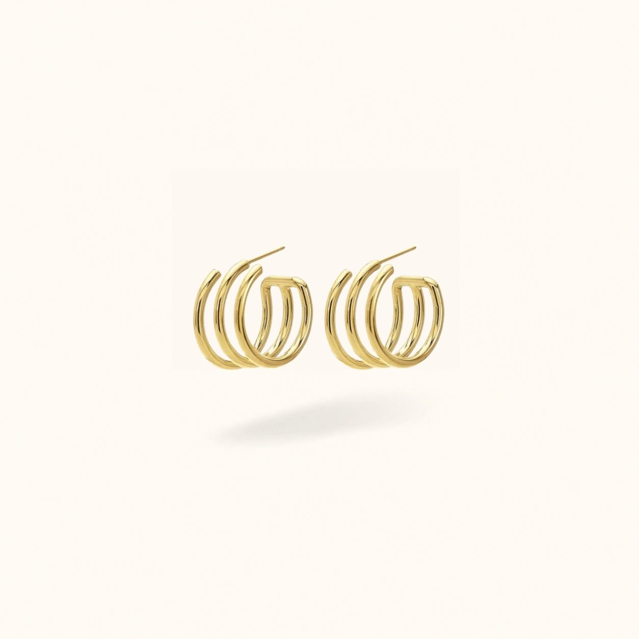 Triple Lined Hoops - Hoops - Lulu Ave Body Jewelery