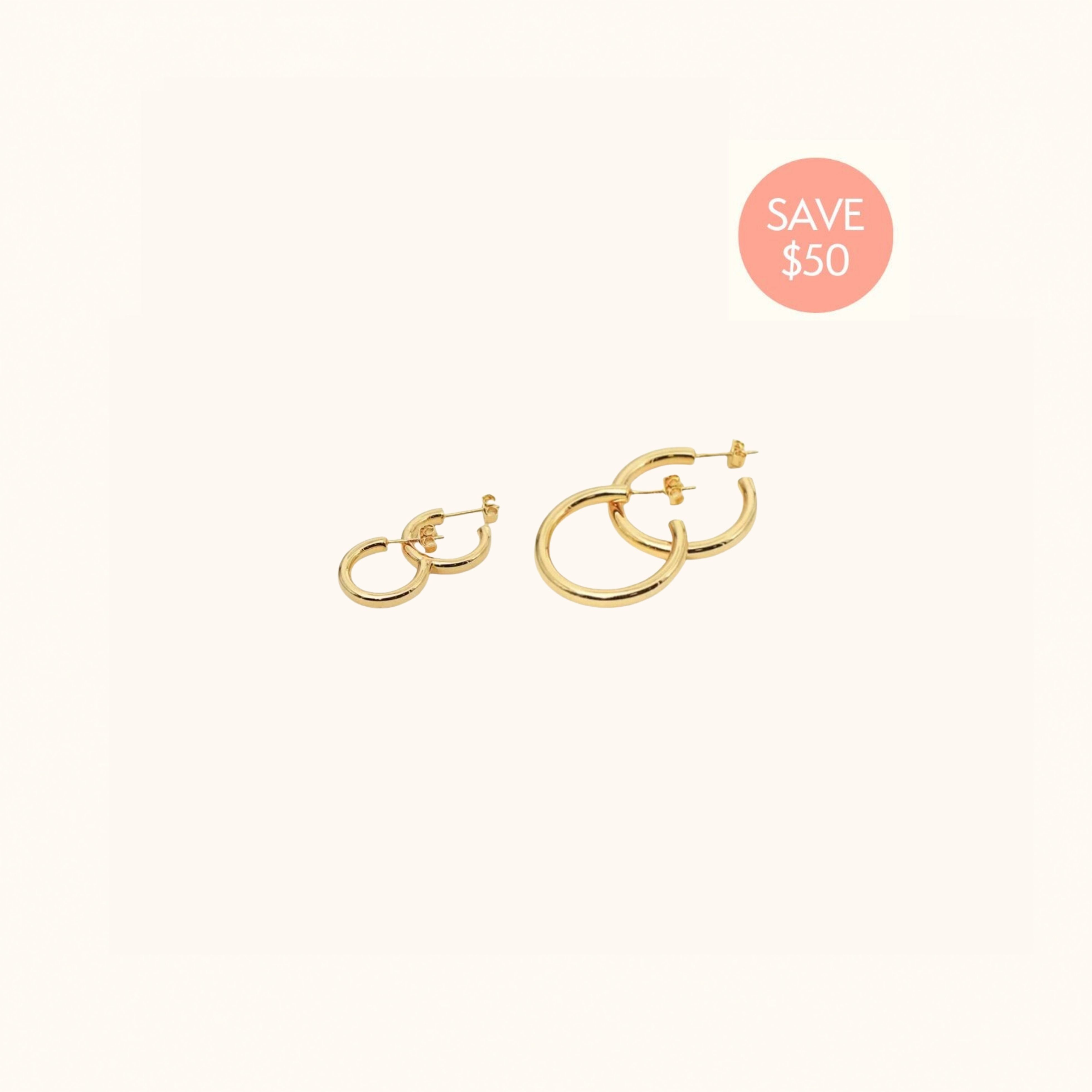 Tube Hoop Set - Earrings - Lulu Ave Body Jewelry
