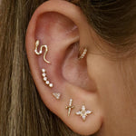 14k Crystal Hoop - Lulu Ave Body Jewelery