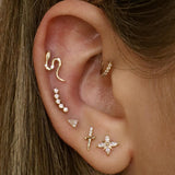 14k Crystal Hoop - Lulu Ave Body Jewelery