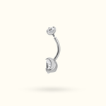 Titanium Crystal Prong Navel Barbell - Belly Rings - Lulu Ave Body Jewelery