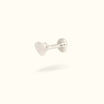 14k Heart Single Earring - Threadless - Lulu Ave Body Jewelery