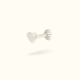 14k Heart Single Earring - Threadless - Lulu Ave Body Jewelery