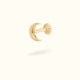 14k Moon Single Earring - Lulu Ave Body Jewelery
