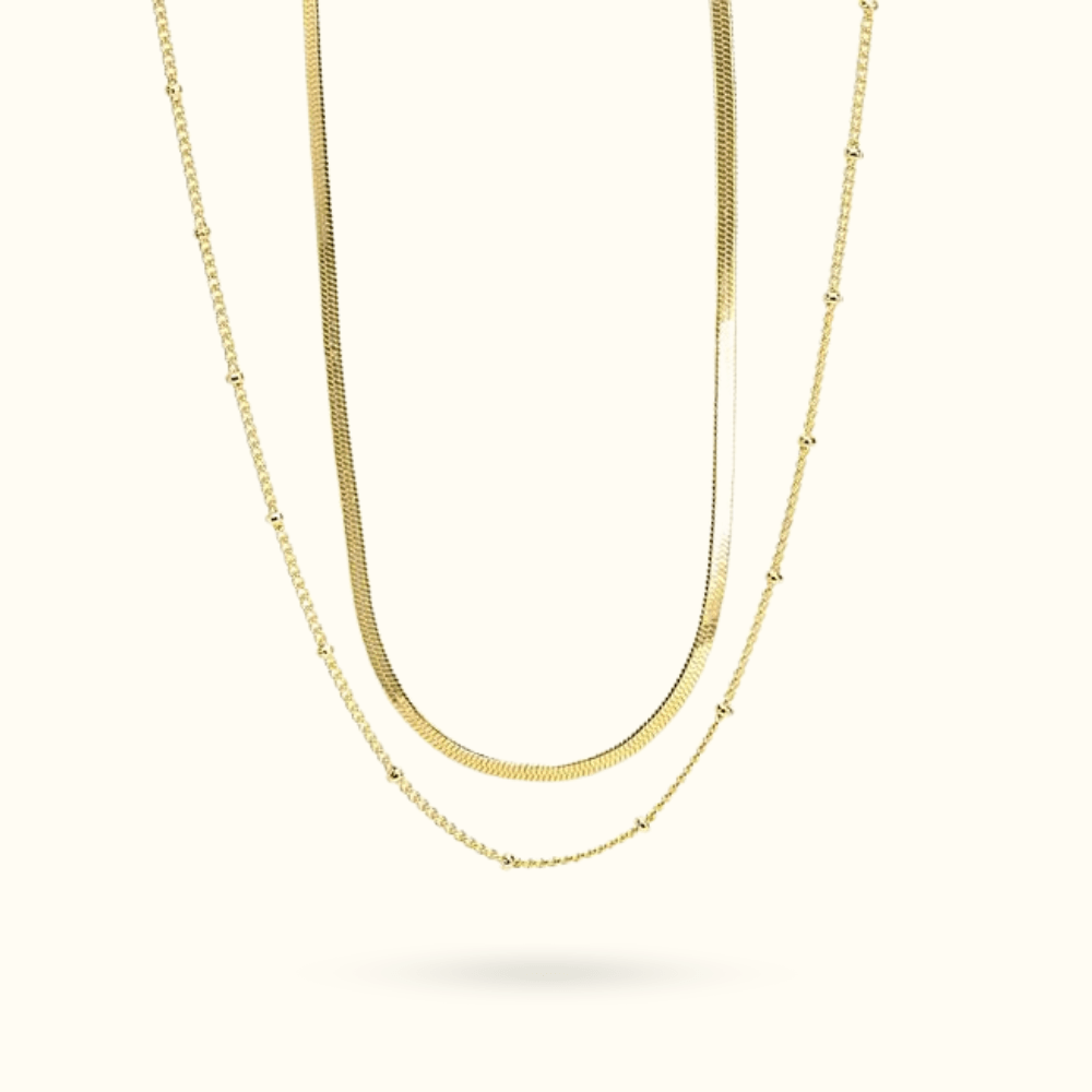 Herringbone Layered Necklace - Lulu Ave Body Jewelery