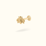 14k Flying Bee Single Earring - Threadless - Lulu Ave Body Jewelery