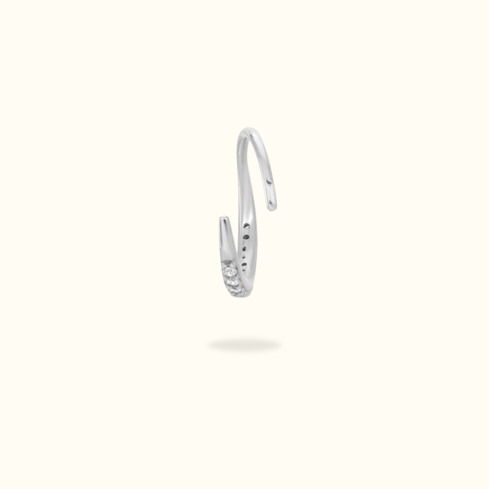 14k Crystal Hoop - Lulu Ave Body Jewelery