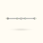Titanium Opal Flower Cone Industrial Barbell - Lulu Ave Body Jewelery