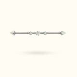 Titanium Opal Flower Cone Industrial Barbell - Lulu Ave Body Jewelery