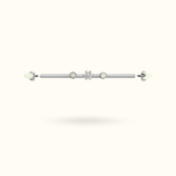 Titanium Opal Flower Cone Industrial Barbell - Lulu Ave Body Jewelery