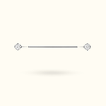 Titanium Crystal Prong Side Industrial Barbell - Lulu Ave Body Jewelery