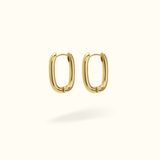 Gold Oval Huggies - Lulu Ave Body Jewelery