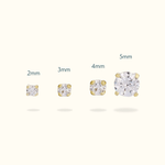 14k Crystal Prong Single Earring - Threadless - Lulu Ave Body Jewelery