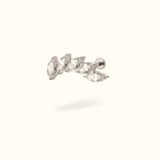 Titanium Crystal Climber Single Earring - Lulu Ave Body Jewelery