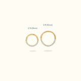 14k Front Crystal Hinged Ring - Lulu Ave Body Jewelery