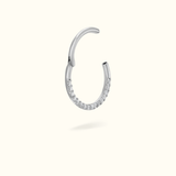 14k Front Crystal Hinged Ring - Lulu Ave Body Jewelery
