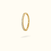 14k Crystal Hinged Ring - Hinged Ring - Lulu Ave Body Jewelery