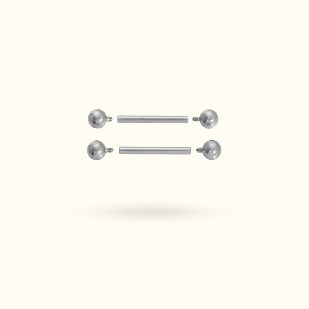 Titanium Nipple Barbells - Lulu Ave Body Jewelery