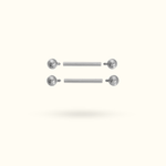 Titanium Nipple Barbells - Lulu Ave Body Jewelery